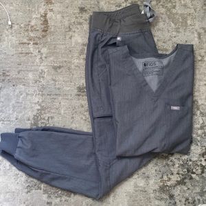 Figs Gray Scrubs Set